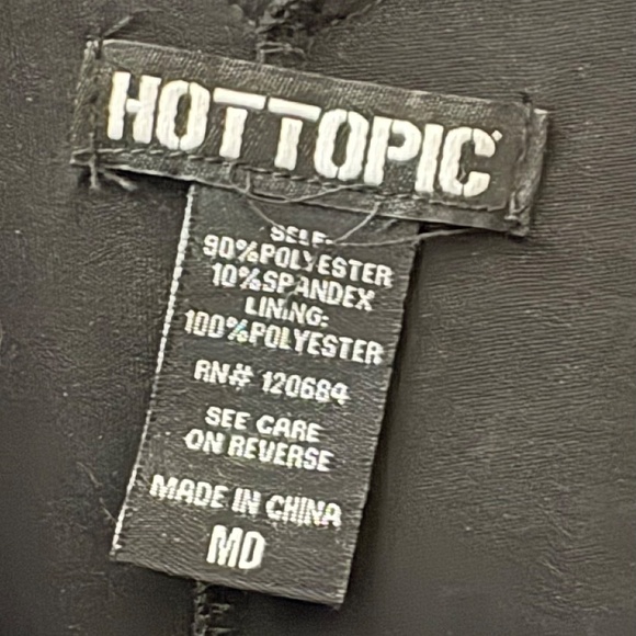 Hot Topic Stripe Mesh Dress Skull Buttons - Picture 2 of 2